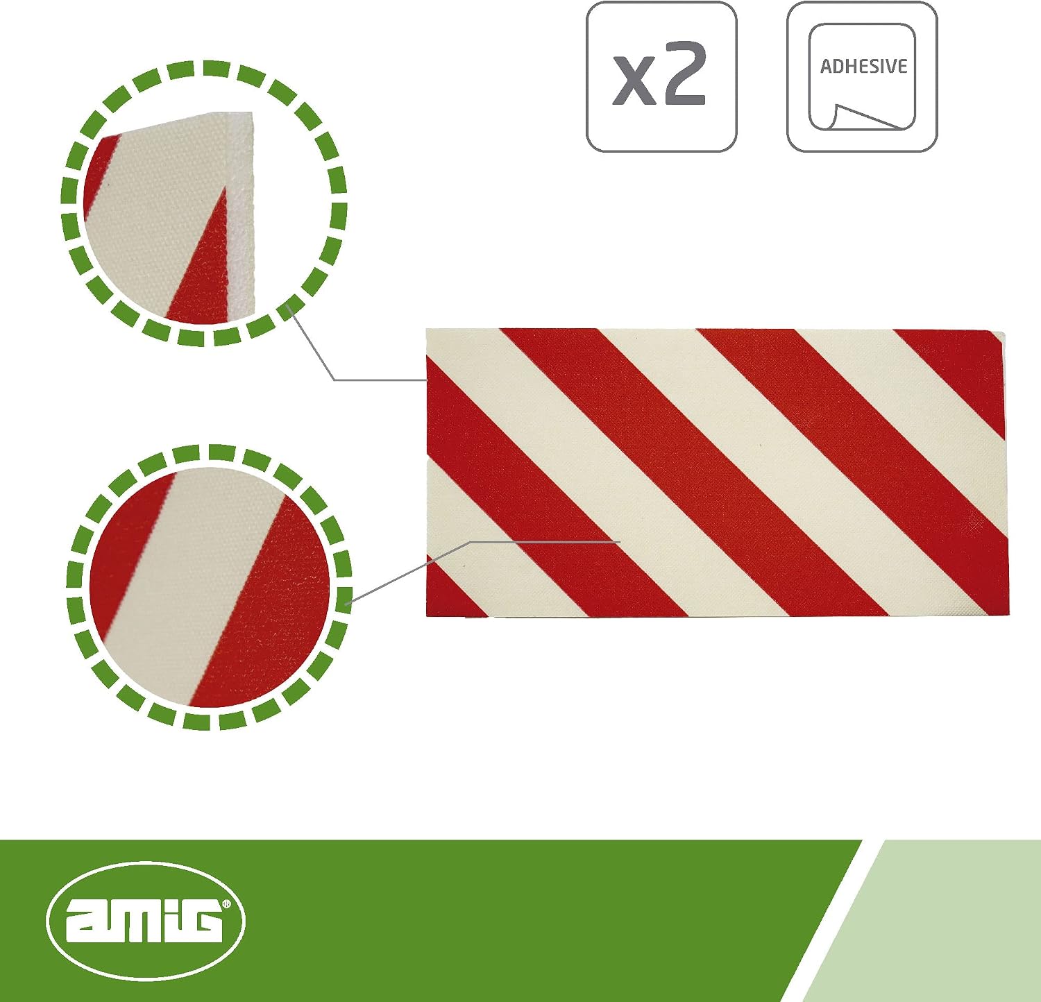 Amig - Set of 2 Garage Column Protectors | High Density Polyurethane Foam - Extra Strong Adhesive | Prevents Bumps and Scratches in the Car | 50 x 24 cm | Contents: 2 Pieces