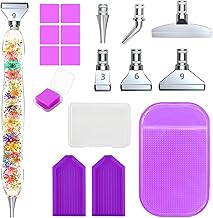 Vegena Stylo Diamond Painting, Diamond Painting Accessoires Stylo avec 6 Styles de Forets Métalliques Remplaçables, Outil de Peinture Diamant pour Adultes Enfants Débutant Diamant Peinture Broderie
