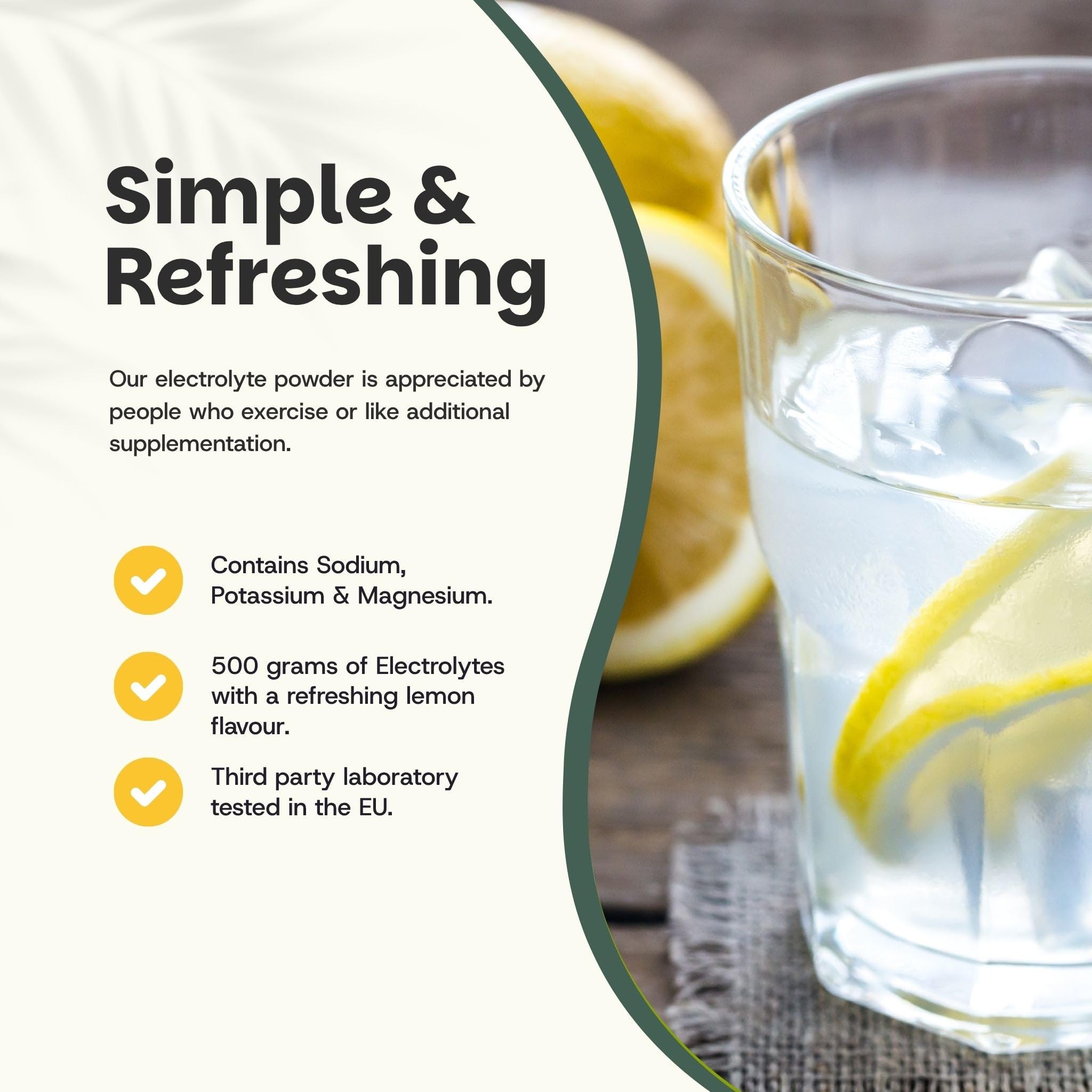 Electrolytes Powder 500 gramos Lime & Lemon Flavor - Free Scoop - Electrolitos - Sin tabletas, Ruidos Tablets, Powerbar, Sports Drink o gotas de agua - Sin azúcar y keto - Electrolites