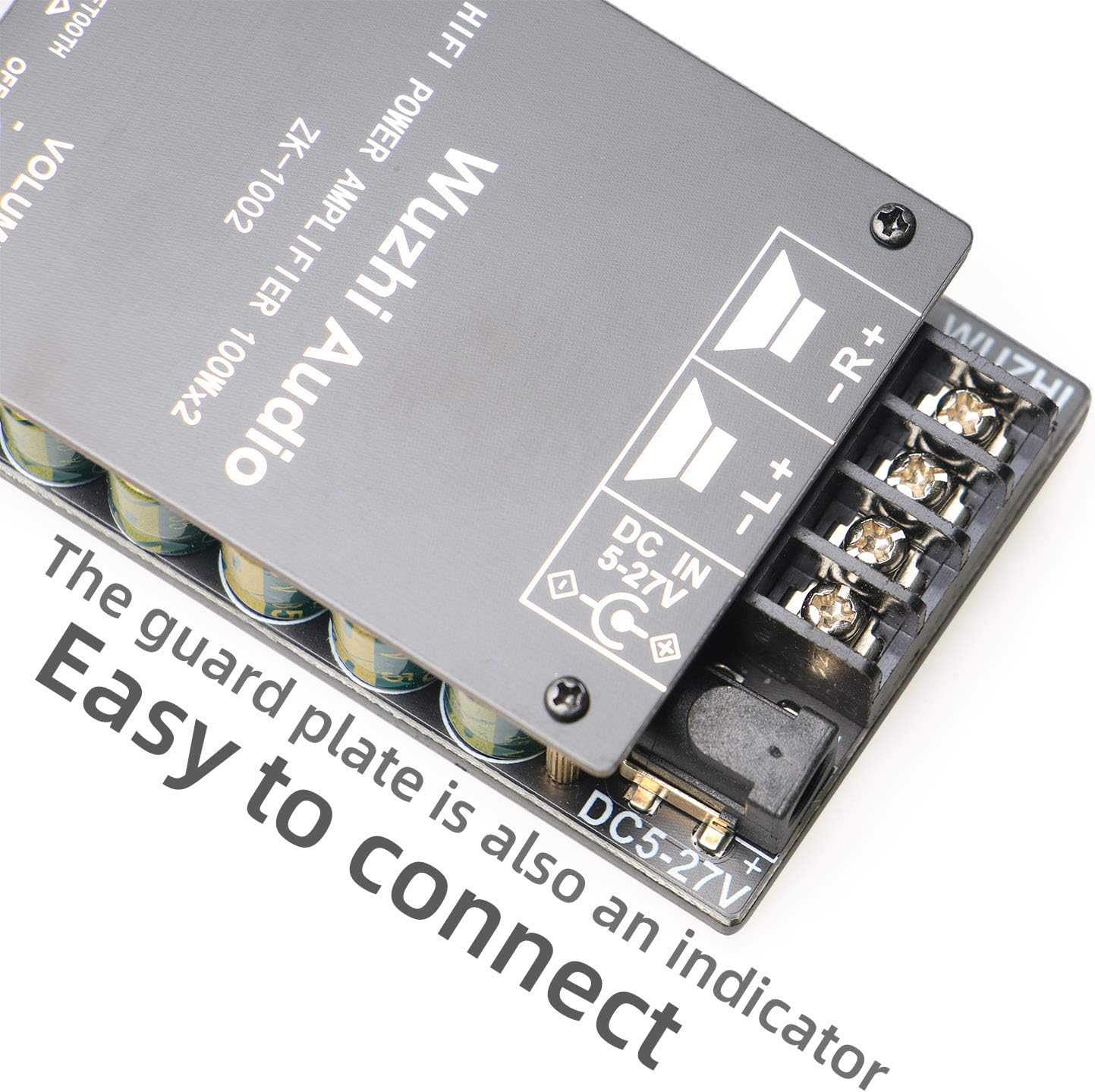 200W Bluetooth Amplifier Board TPA3116,DAMGOO 100W+100W Audio Amp Board with LC Filter Technique,Dual Channel DC8-24V,Password Free Connect to Phone Quietly - Image 5