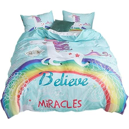 teal unicorn bedding