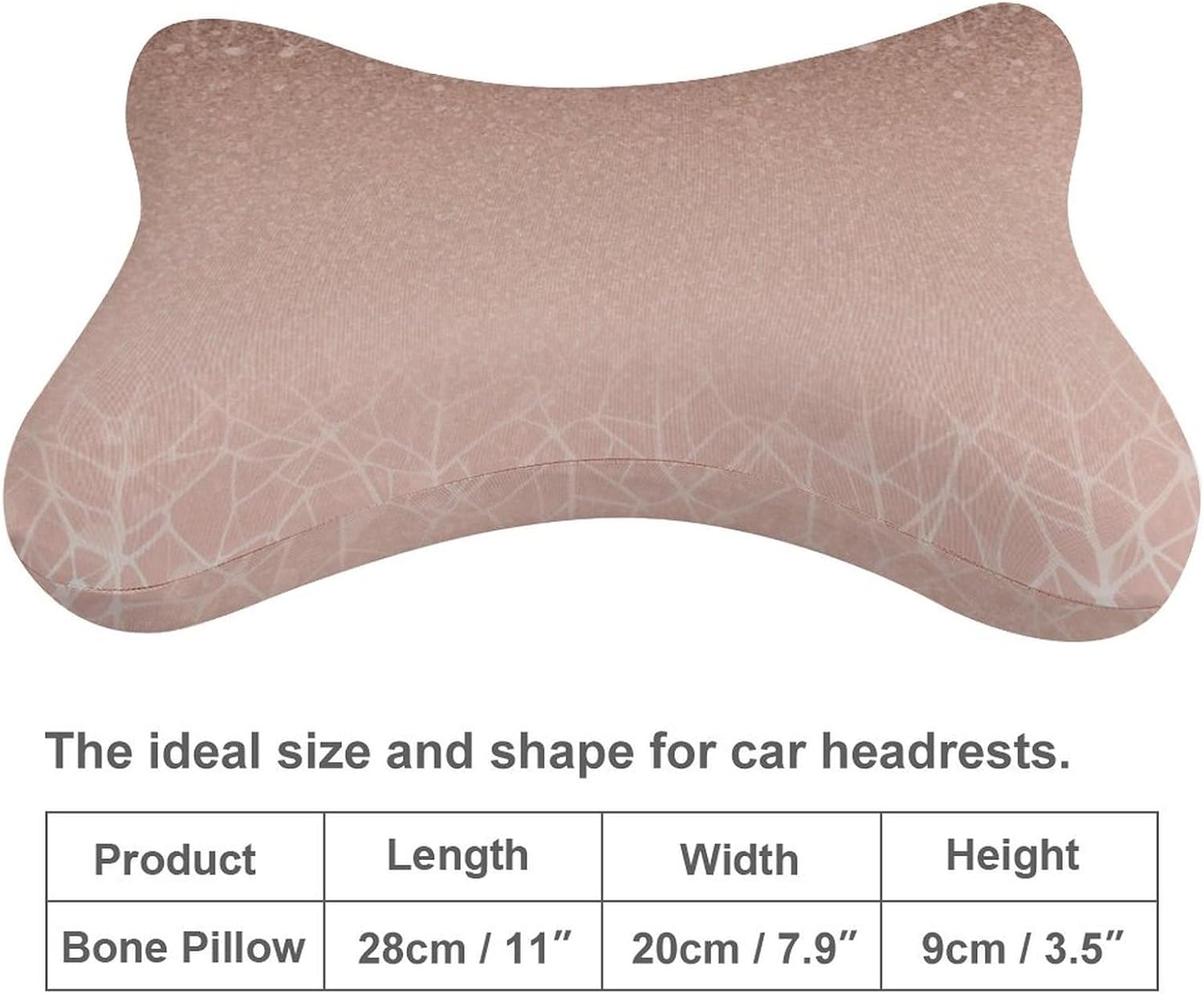 2 Pack Car Neck Pillow for Driving Car Headrest Pillow Blush Rose Gold Car Pillow Soft Comfortable Car Seat Pillow Head Rest Neck Support for Travel Car Seat Driving & Home