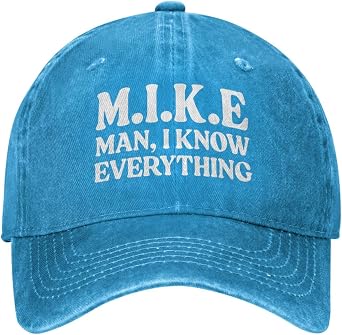 M.I.K.E. Mike Knows Everything Cap Retro Cotton Hat