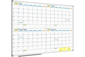 JILoffice 4 Month Dry Erase Calendar Whiteboard