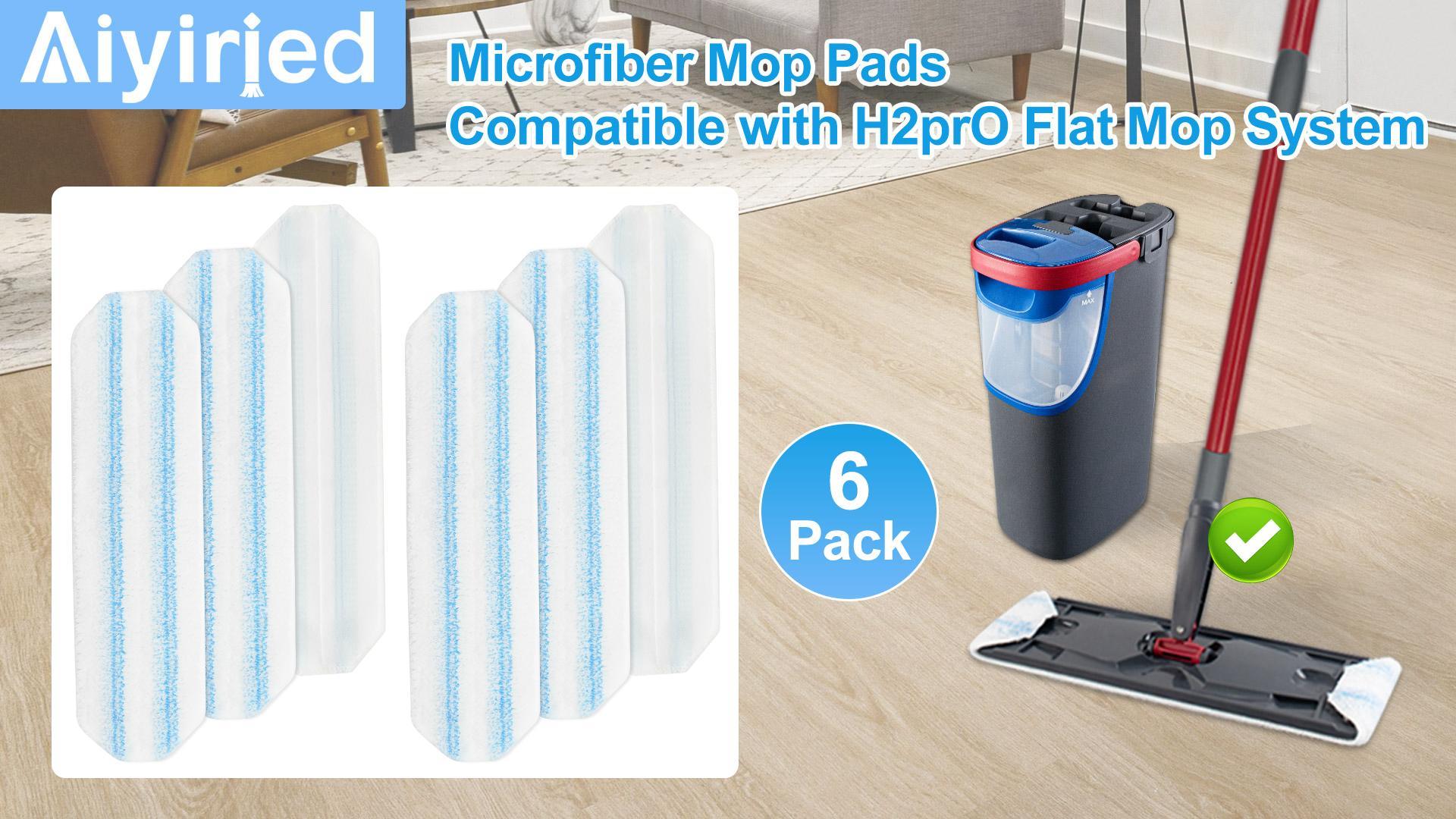 Microfiber Mop Pads 6-Pack – Reusable, Machine Washable Refills For O-Cedar H2prO Mops, Absorbent & Streak-Free Cleaning For Floors - View #7