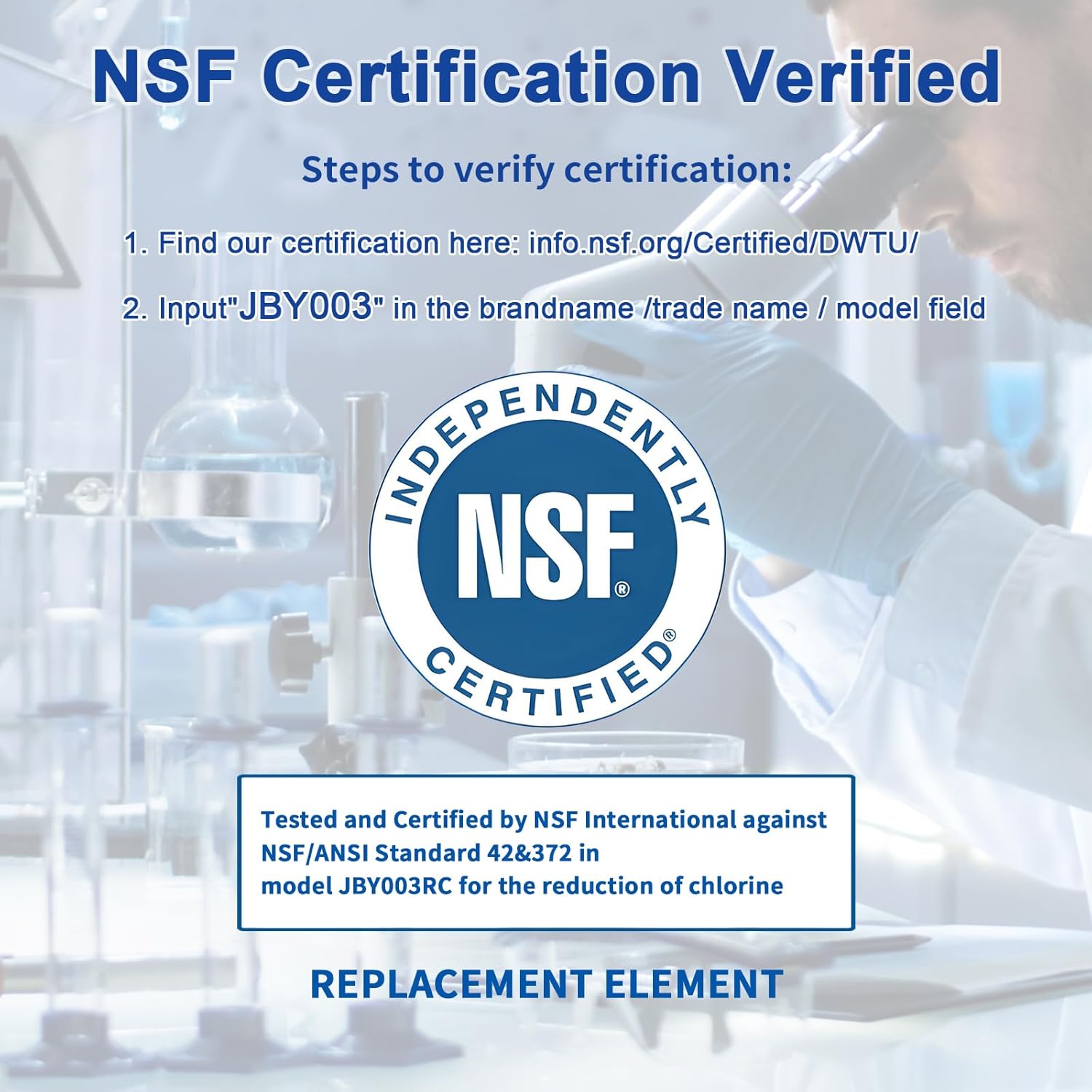 3 Pack XWF (Not XWFE, NO Chips) Compatible with GE XWF, GBE21, GDE21, GDE25, GFE24, Refrigerator Water Filter Replacement, NSF Certified, 6 Month / 300 Gallon