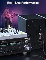 Vista 8 de VIOY Cable de micrófono XLR de 6.6 pies, cable de micrófono macho a hembra, cable equilibrado de 3 pines - cable de extensión XLR trenzado de nailon