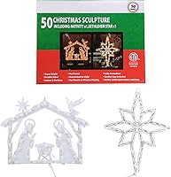 Vista 7 de Paquete de 2 decoraciones iluminadas de ventana de Navidad, luces de silueta de ventana de Navidad, decoración de lámpara de letrero de Navidad