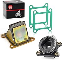Vista 1 de Bota del múltiple de admisión del carburador y válvula de láminas y junta para KAWASAKI KX85 KX100 2001-2021