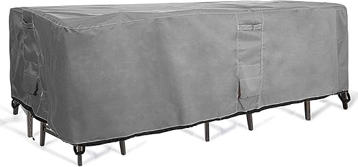 KHOMO GEAR - Patio Table & Chair Set Cover - Durable and Water Resistant Outdoor Furniture Cover, Extra Large