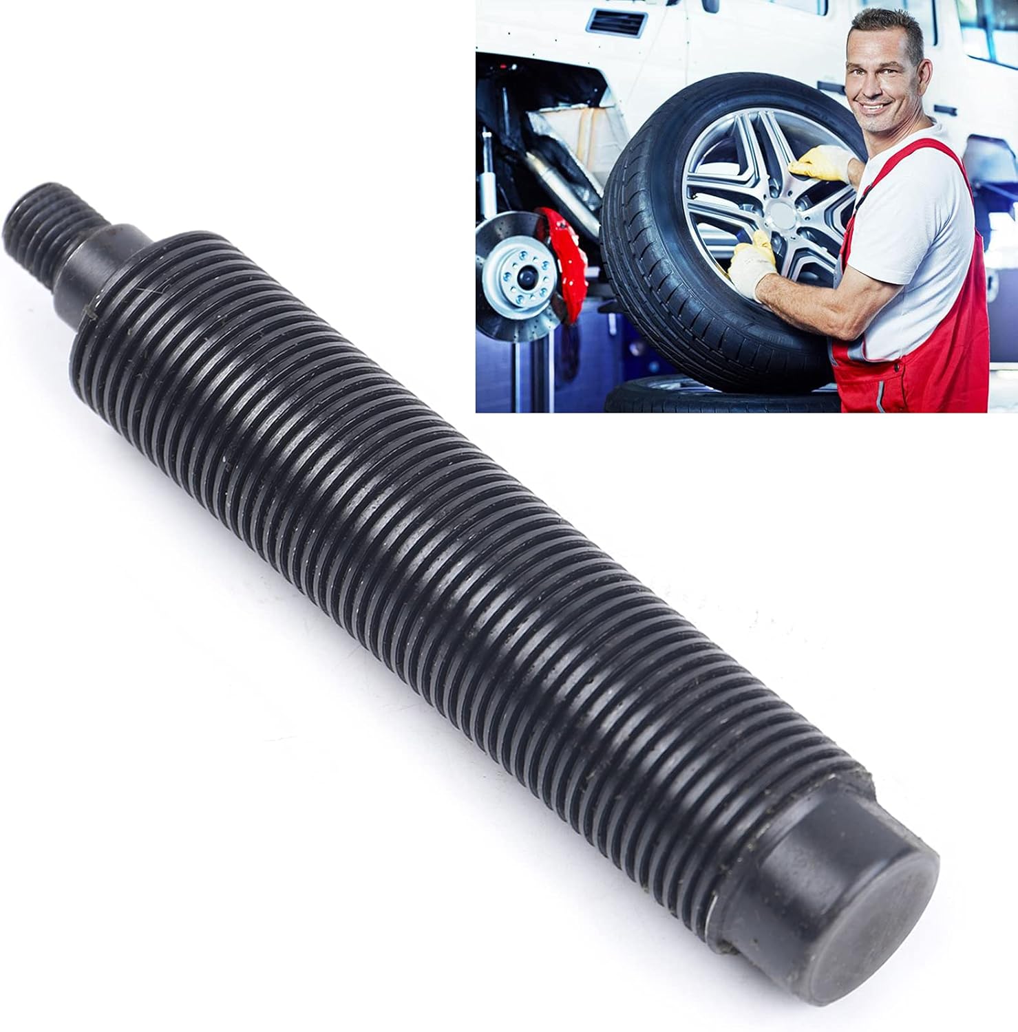 Wheel Balancer Conversion Threaded Shaft, Tire Balancer Parts, Black 189mm*36mm Replacement