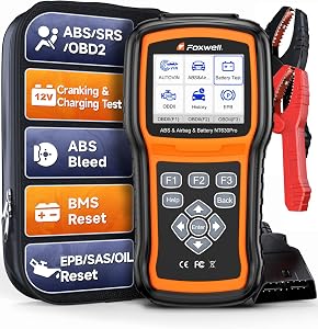 2026 FOXWELL NT630 Pro 2-in-1 ABS SRS 5 Reset OBD2 Scanner & Battery Tester | Upgrade of NT630 Plus, ABS Bleeding/Battery Registration/Oil/SAS/EPB Car Scanner, 12V Battery Load Analyzer(100-3000CCA)