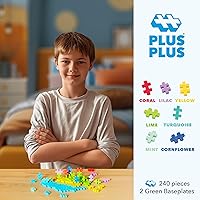 Vista 2 de PLUS PLUS Bloques de construcción entrelazados de 240 piezas para niños, juguetes de conexión de extremo abierto, minimanipuladores STEM Bin – Tubo