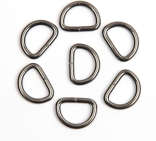 Miniatura 9 de JWBIZ 50 anillos en D de metal resistentes extra gruesos de 0.150 in de grosor para coser llaveros, cinturones y correa de perro (plata, 34 pulgadas)