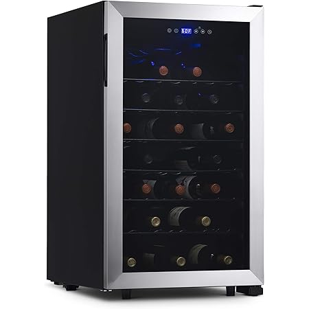 NewAir Compressor Wine Cooler Refrigerator, 50 Bottle Capacity Freestanding Wine Cellar in Stainless Steel - NWC050SS00