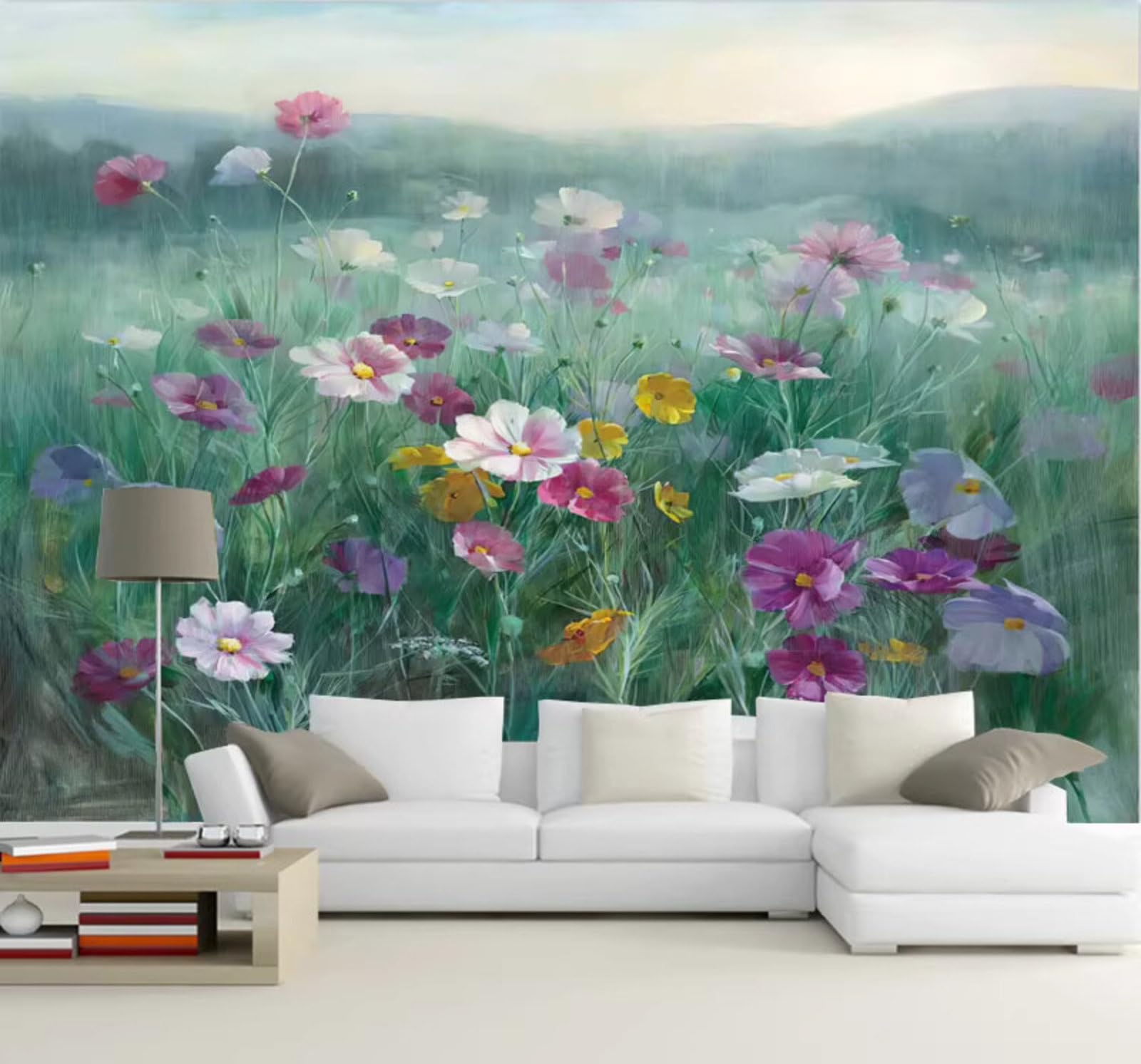 Minimalist Fresh Elegant Rustic Floral 3D Wallpaper Easy Install Feature Office Living Room Sofa Bedroom TV Background Wall Decoration-250cm×170cm