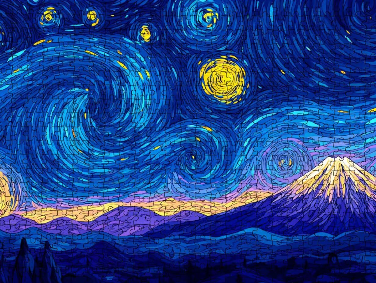 Puzzle per Adulti 2000, Neve Montagna Stelle, Classico Puzzles LDYQS6-640