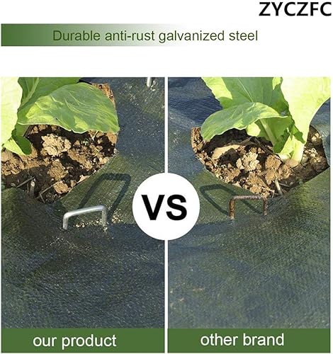 Miniatura 4 de 30 estacas de jardín de 8 pulgadas de diámetro de 0.157in con 30 estacas de jardín galvanizadas en forma de U para instalación de estacas de césped