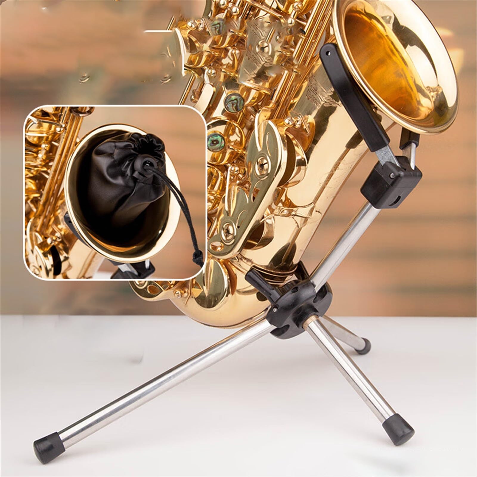 Soporte Especial Para Saxofón Alto Y Tenor Soporte Vertical Plegable Portátil Soporte De Exhibición(Alto)