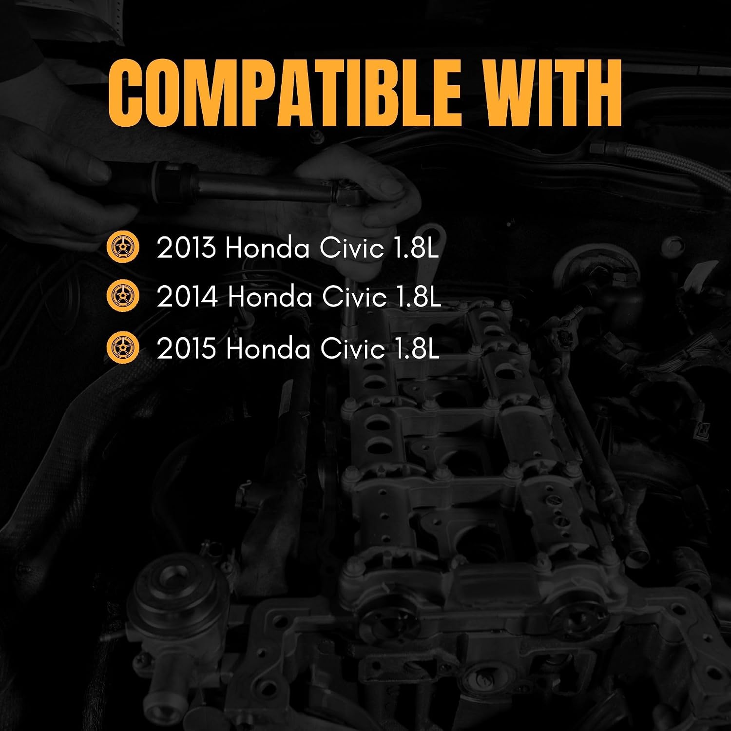 Front Lower Control Arms MS601100(51350TS4T11), MS601101(51360TS4T11), ES800912, ES800913, EV800906, K750604, K750605, 51220-TR0A01 Compatible with Honda Civic 1.8L 2013-2015 Replacement Control Arms