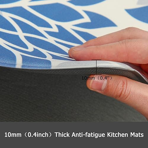 Miniatura 96 de HEBE Kitchen Mat 20"x71" Anti Fatigue Floor Mat Runner Non Slip Kitchen Mats for Floor Waterproof Kitchen Rugs and Mats Ergonomic Cushioned Comfort