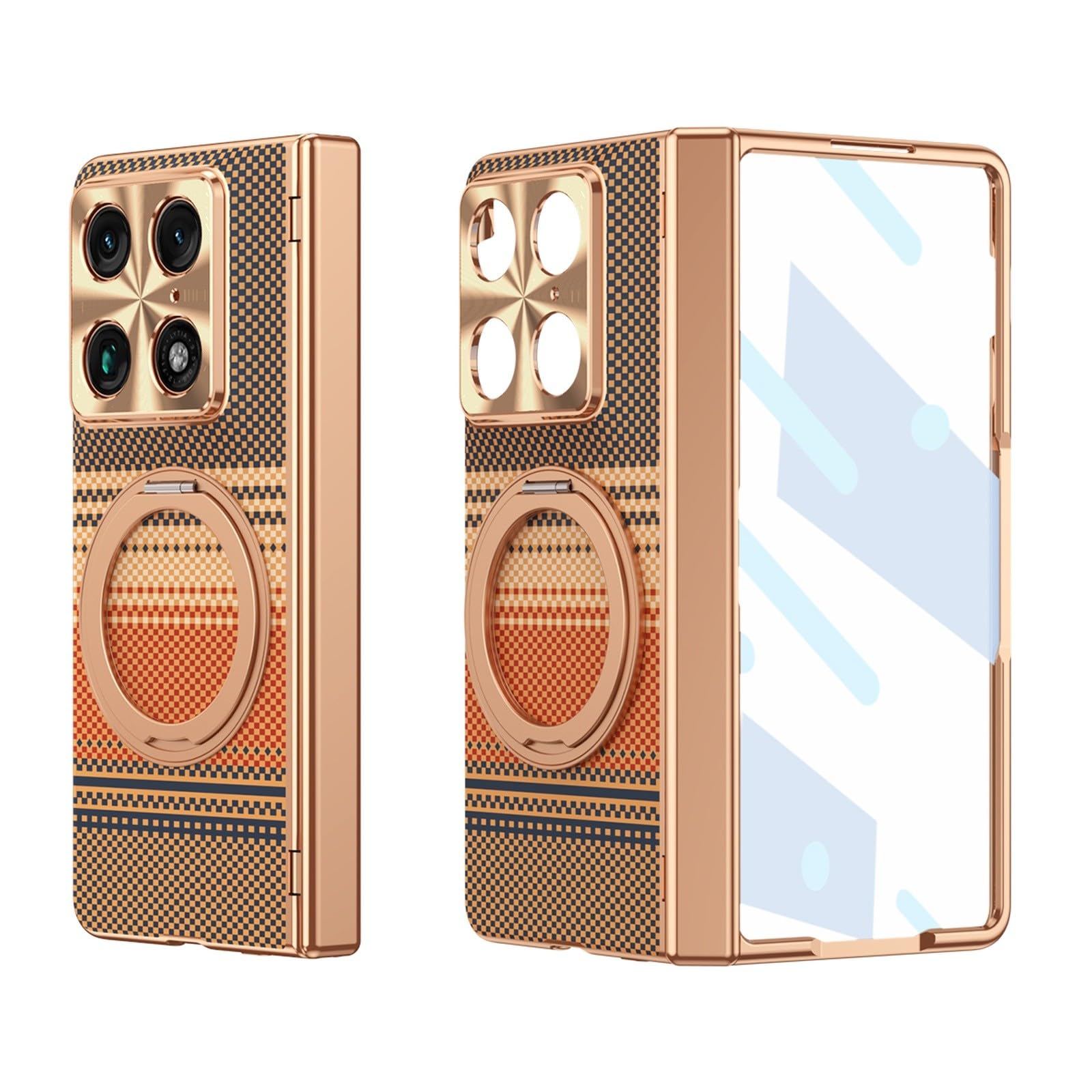 Coque Motorola Razr Fold 2026 or effet carbone au design premium