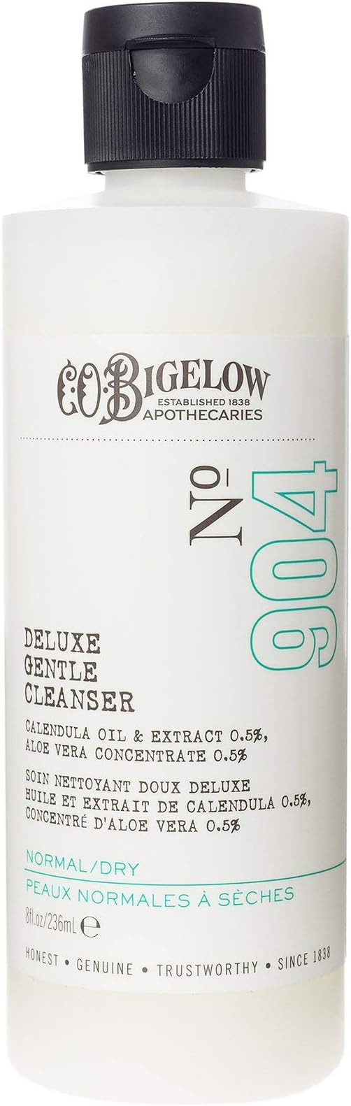 C.O. Bigelow Face Care Collection, Deluxe Gentle Cleanser, Facial Cleanser, Face Wash with Aloe Vera, Glycerin, Natural Facial Wash, Made in the USA, 8 fl oz