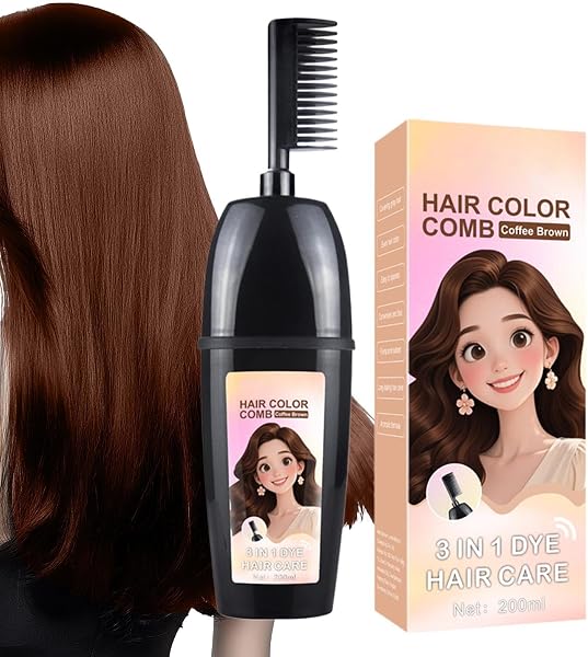 Gray Hair Color Comb - Coverage Applicator Tool, Coloring Function, Hairs Brush with Precise Tip, Hairs Tool with Easy Use, Hair Color Comb, professional application use for travel social - 1