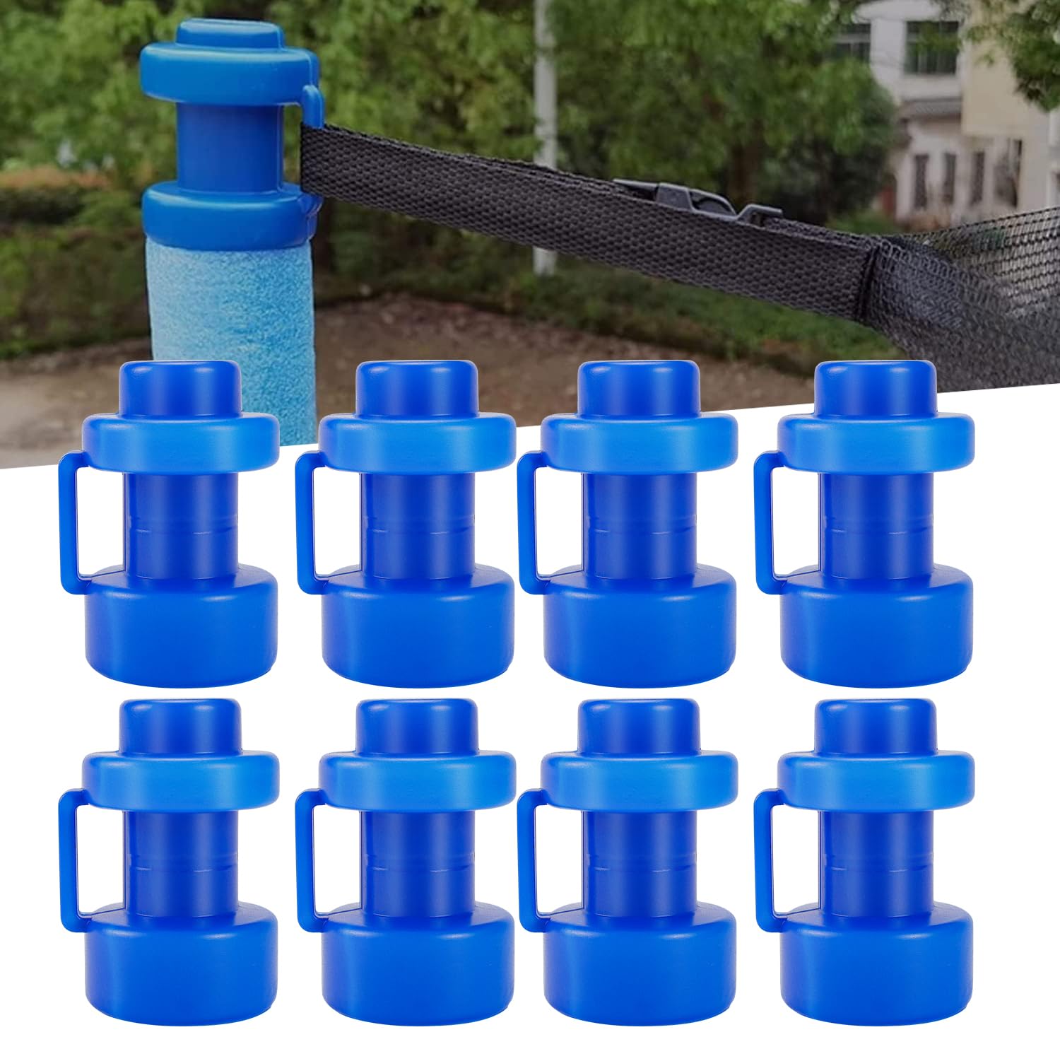 8 Cappucci Per Pali Del Trampolino HANABASS - Coperture In Plastica Per Aste, Per Fissare La Rete Di Sicurezza - Adatti A Tutti I Modelli - 2