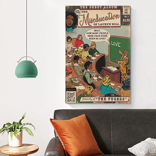 Miniatura 5 de DAXXIN Lauryn Hill The Miseducation of Lauryn Hill - Póster de 3 lienzos en lienzo decorativo para pared, sala de estar, dormitorio, decoración,