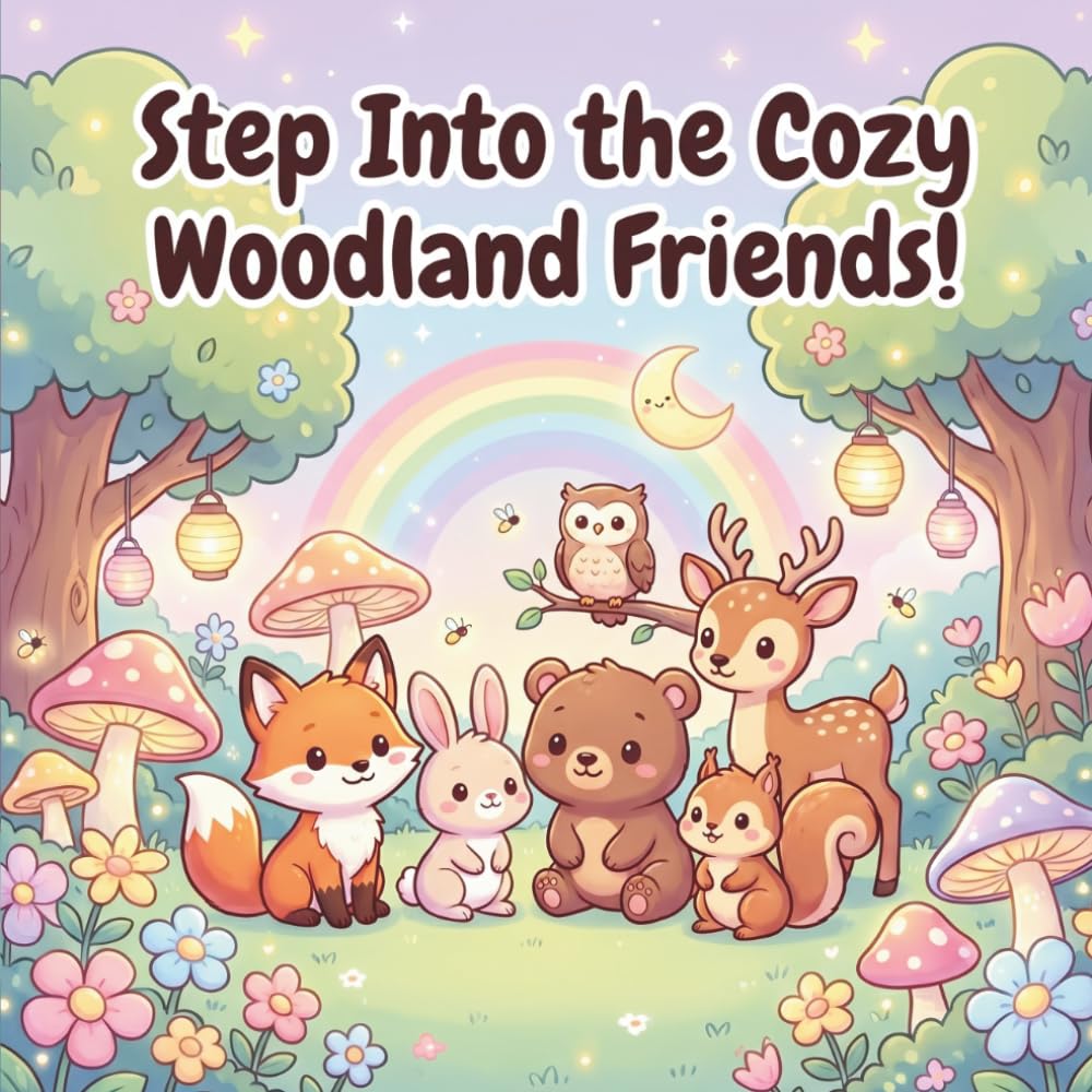 Step Into the Cozy Woodland Friends!: A Cute Forest Animal Coloring Book for Kids Ages 4–8 with Foxes, Bears, Bunnies, Owls, Deer, and Sweet Woodland ... the Cutest Cozy Adventures! Collection)