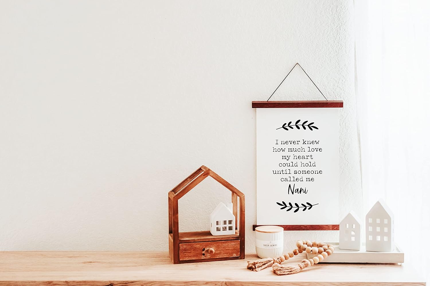 I Never Knew How Much Love My Heart Could Hold Until Someone Called Me Nani Sign, Christmas Gift for Nani, Nani Gifts, Canvas Print Wall Décor with Frame, Best Nani