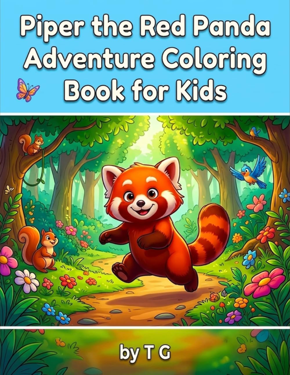 Piper the Red Panda Adventure Coloring Book for Kids