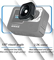 Vista 6 de Max Lens mod Compatible con GoPro HERO9/10/11/12 Negro