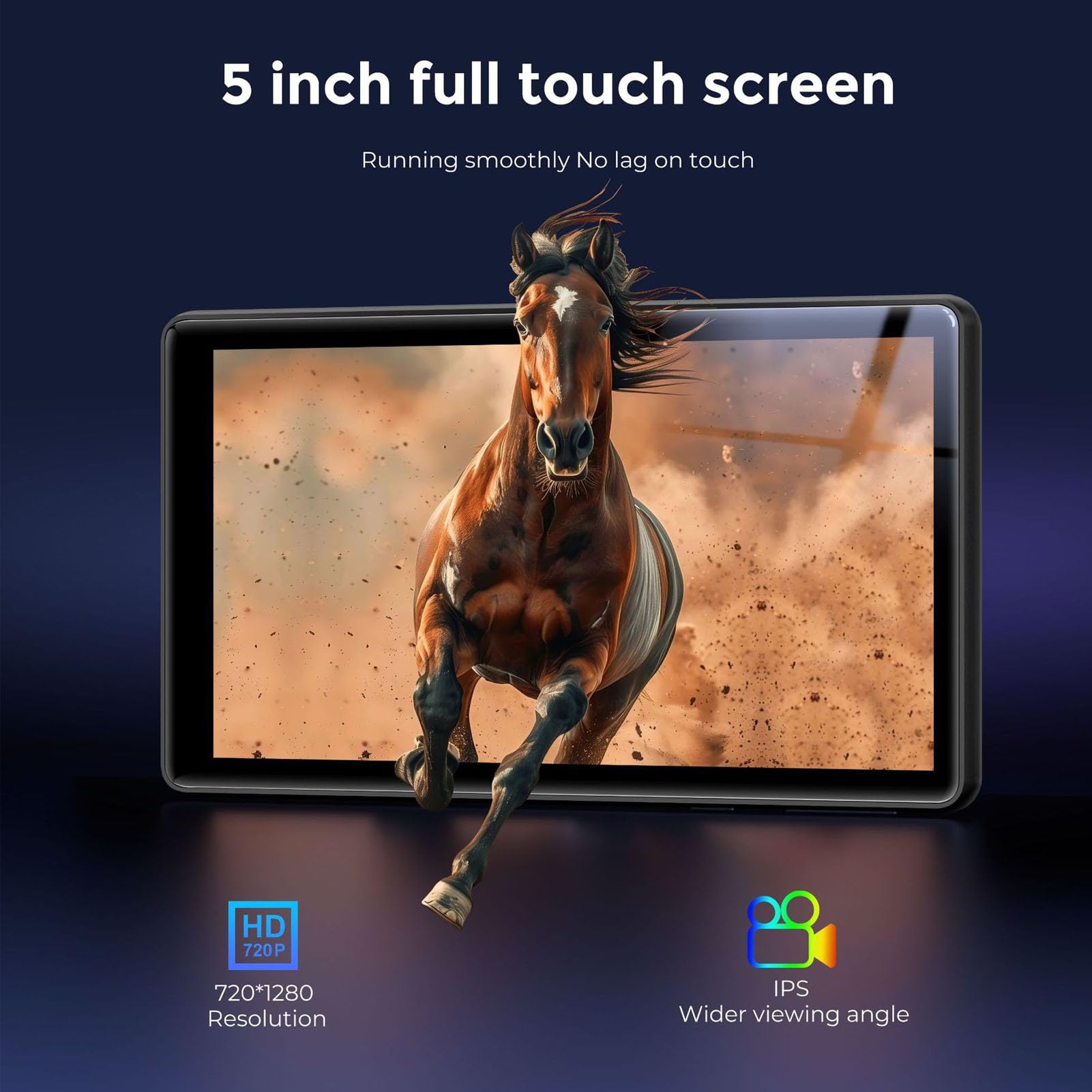 Naroote Reproductor MP3 de 128 GB, Reproductor MP4 MP5 Bluetooth WiFi, Multimedia con Pantalla Táctil de 5,0 Pulgadas con Chip MTK MT6762, Sonido HiFi sin Pérdidas, Auriculares Incluidos, Ideal para
