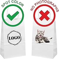 Vista 3 de Flexicore Packaging - Bolsas de papel kraft impresas personalizadas (16 x 6 x 12 pulgadas, 50)