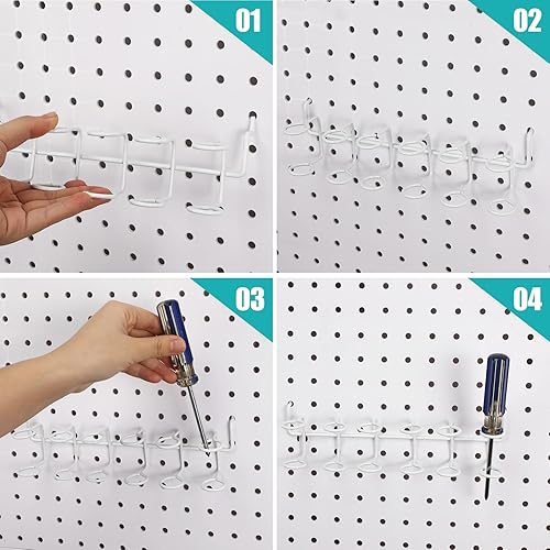 Miniatura 3 de 6 soportes para destornilladores para tablero de clavijas, organizador de alicates de acero inoxidable, ganchos de herramientas, accesorios para