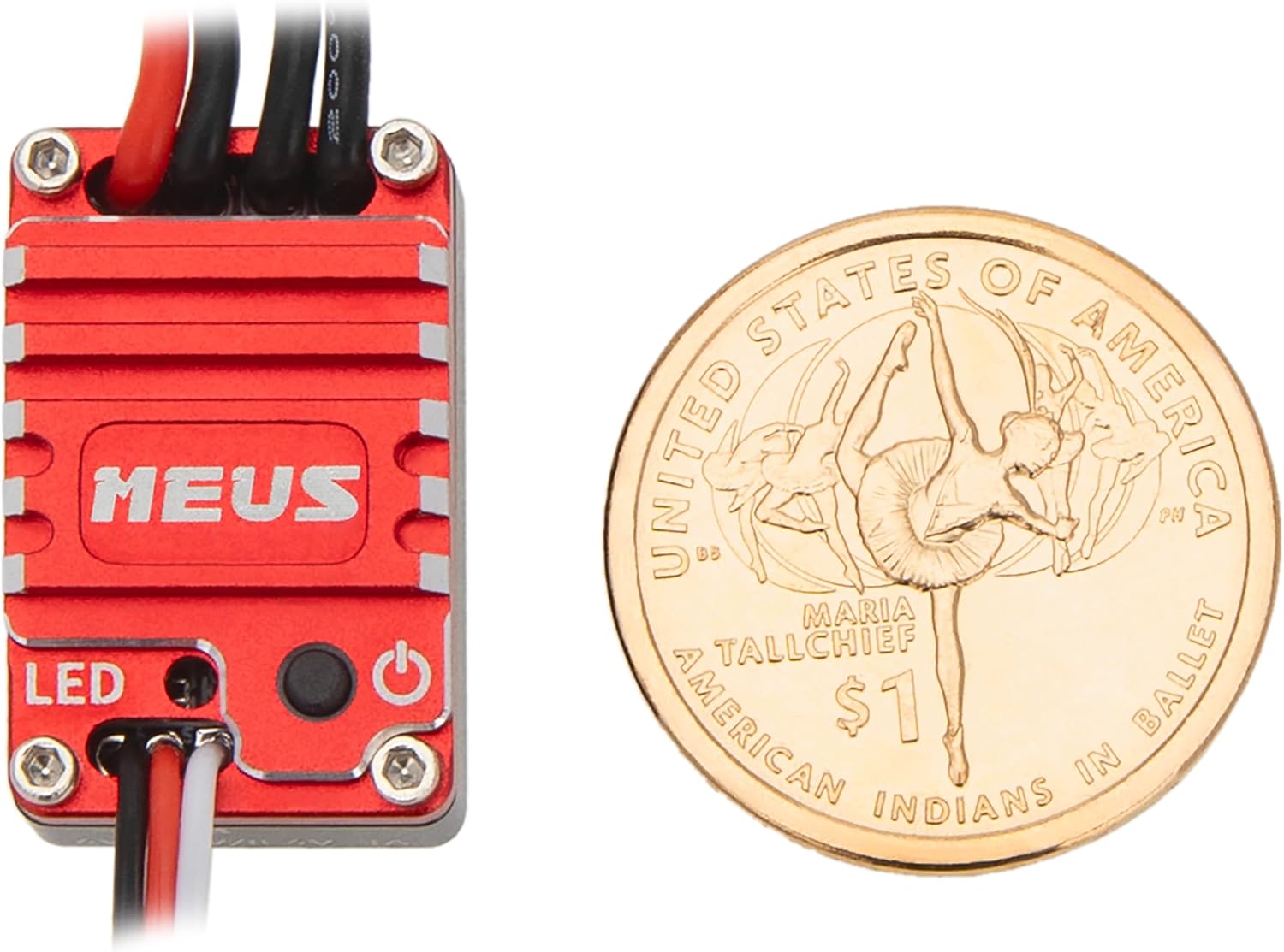 MEUS Racing ME25 25A Brushed Mini ESC for SCX24 TRX4M ASCENT-18 SCX30 1/30 1/24 1/18 RC Crawler Upgrades (V2)