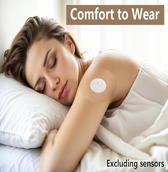 Sensor Covers for Libre 1/2/3, 40 Pack Waterproof Adhesive Patches,Transparent Tape Long Lasting Without Hole & Glue in The Center CGM Adhesive Patch - Enlite-Guardian-Freestyle Libre 14 Day Sensor