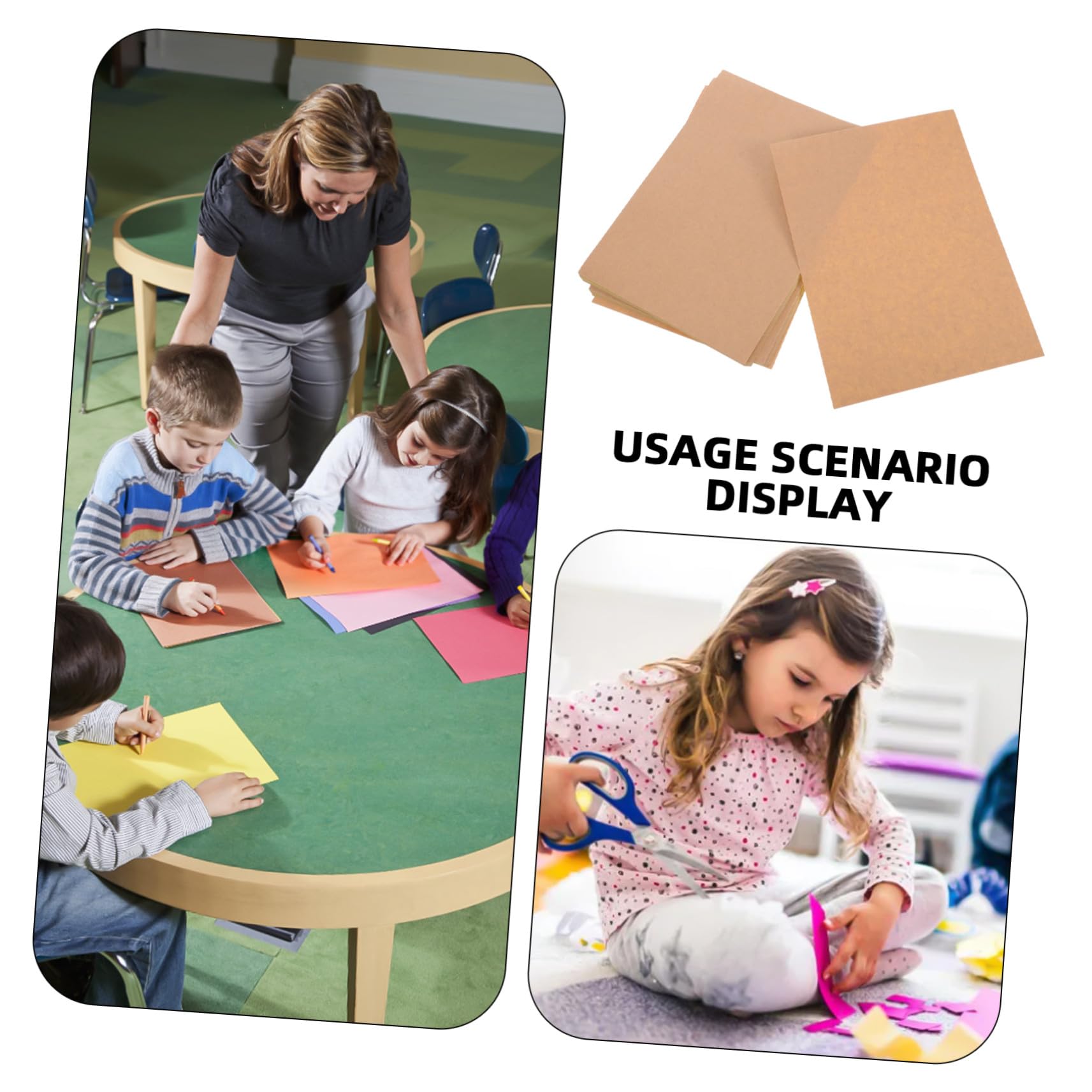 Homoyoyo 50fogli Etichette Adesive Carta Kraft Stampabili Scrivibili Bianca Supporto Easypeel Regali Organizzazione Incartare Progetti