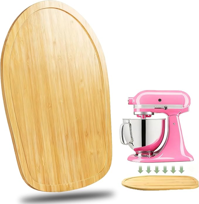 Bamboo Mixer Slider Compatible with KitchenAid 4.5-5 Qt (Brown)