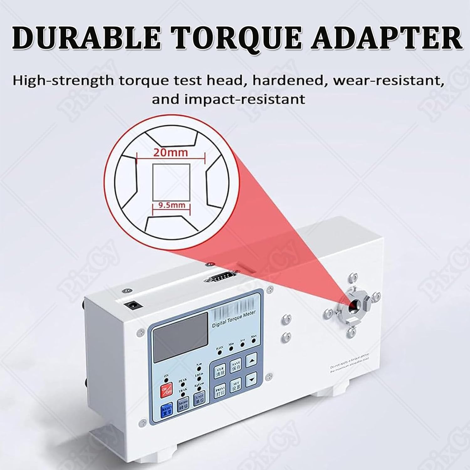 Torque Angle Gauge ±0.5% Fs High Precision,10-160mm Bottle Cap Torque Meter,Torque Screwdriver Measure,Digital Torque Wrench Screw Driver Measuring Tool with Bottle Cap Test Fixture HP500