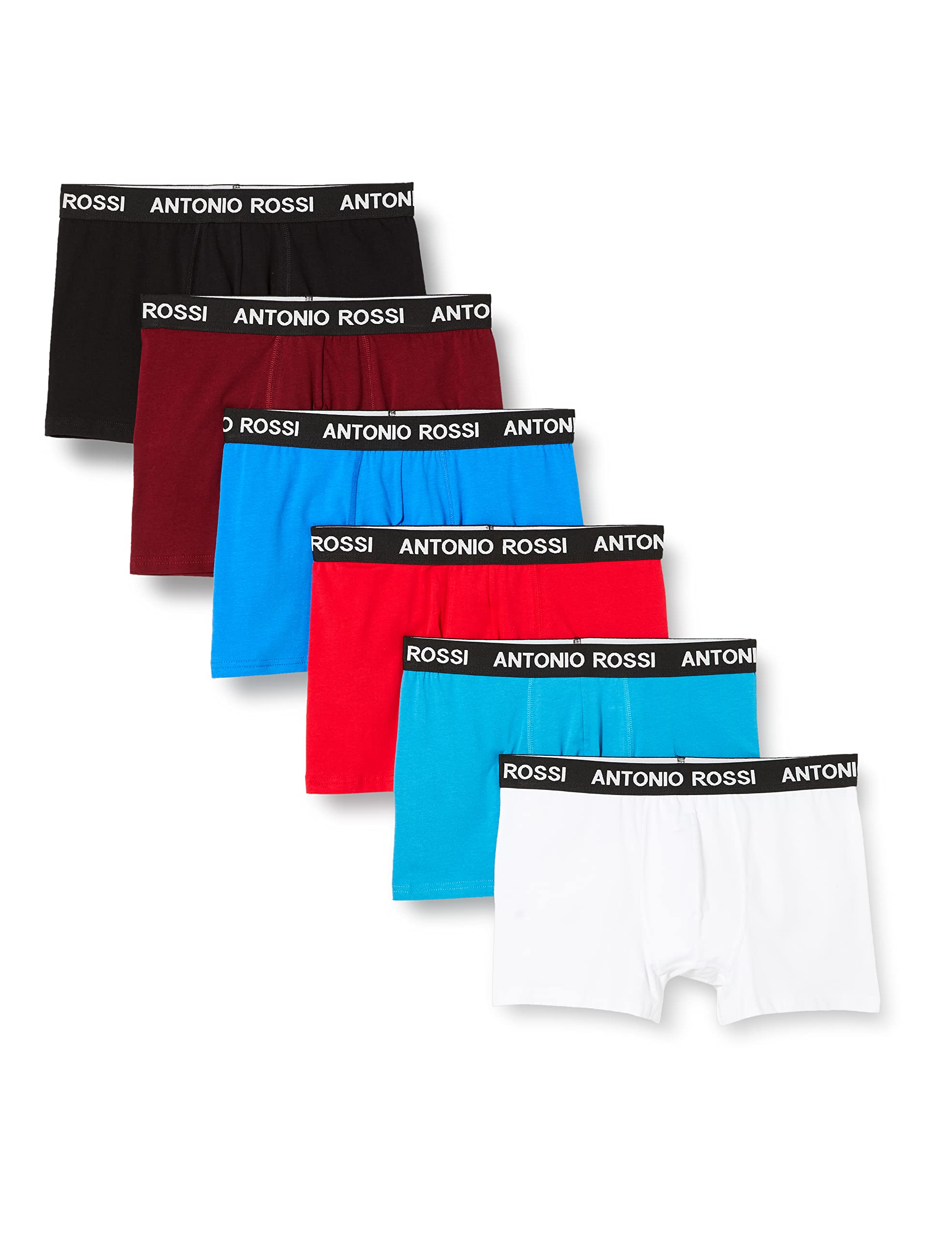 Antonio Rossi Men's Classic Light (6 Pack) (3/6 Pack) Fitted Boxer Hipsters - Boxers Shorts Multipack With Elastic Waistband - Cotton Rich, Comfortable Underwear, Xxl