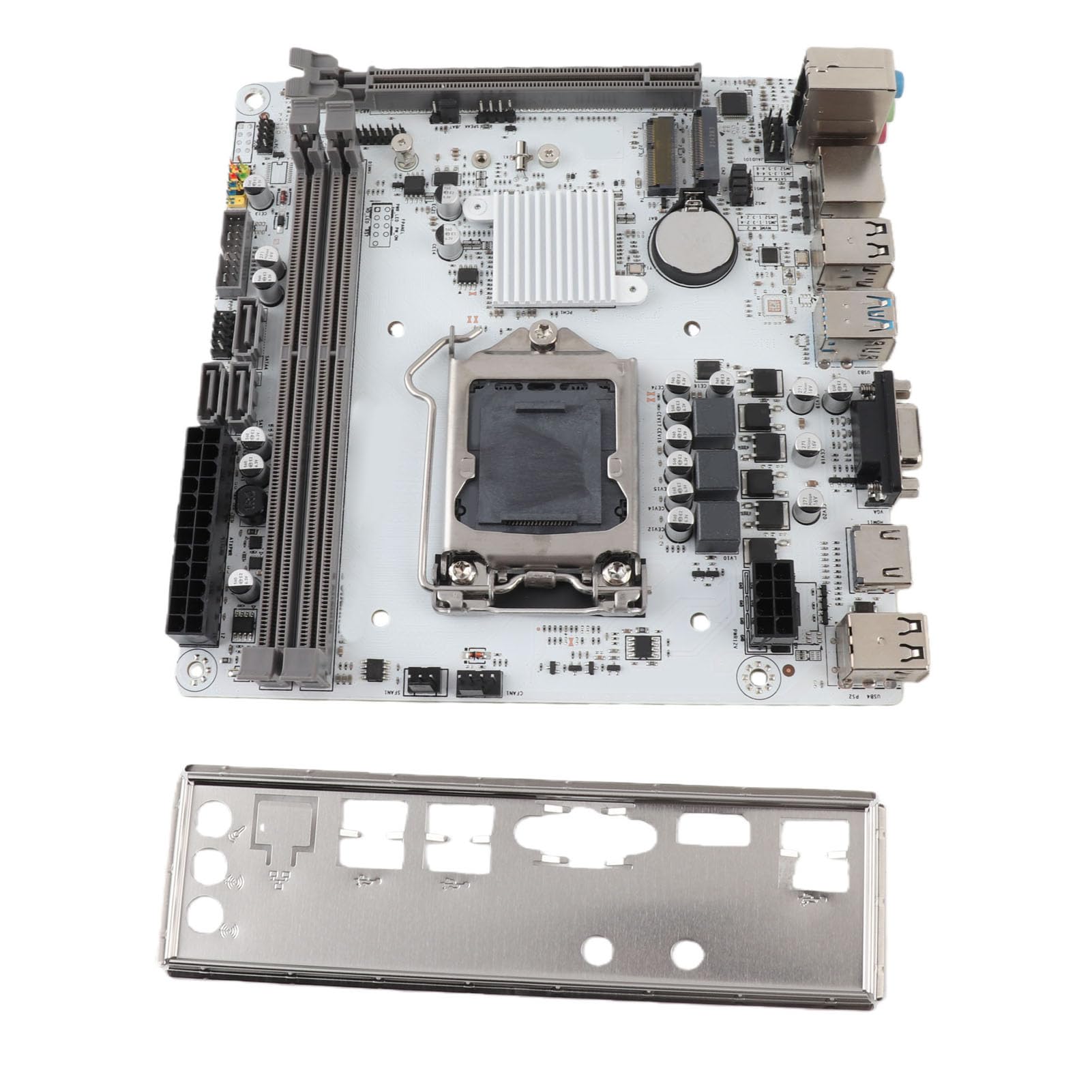 Yunseity Scheda Madre per Computer ITX per LGA1155, Supporta Processori Core I3 I5 I7 e E3 con Slot di Memoria DDR3, Slot M.2, Uscite HD e VGA, Porte USB 3.0