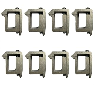 TMS Set of 8 Aluminum Cap Topper Mounting C Clamps For Non-Drilling Truck Rack Camper Shell Installation