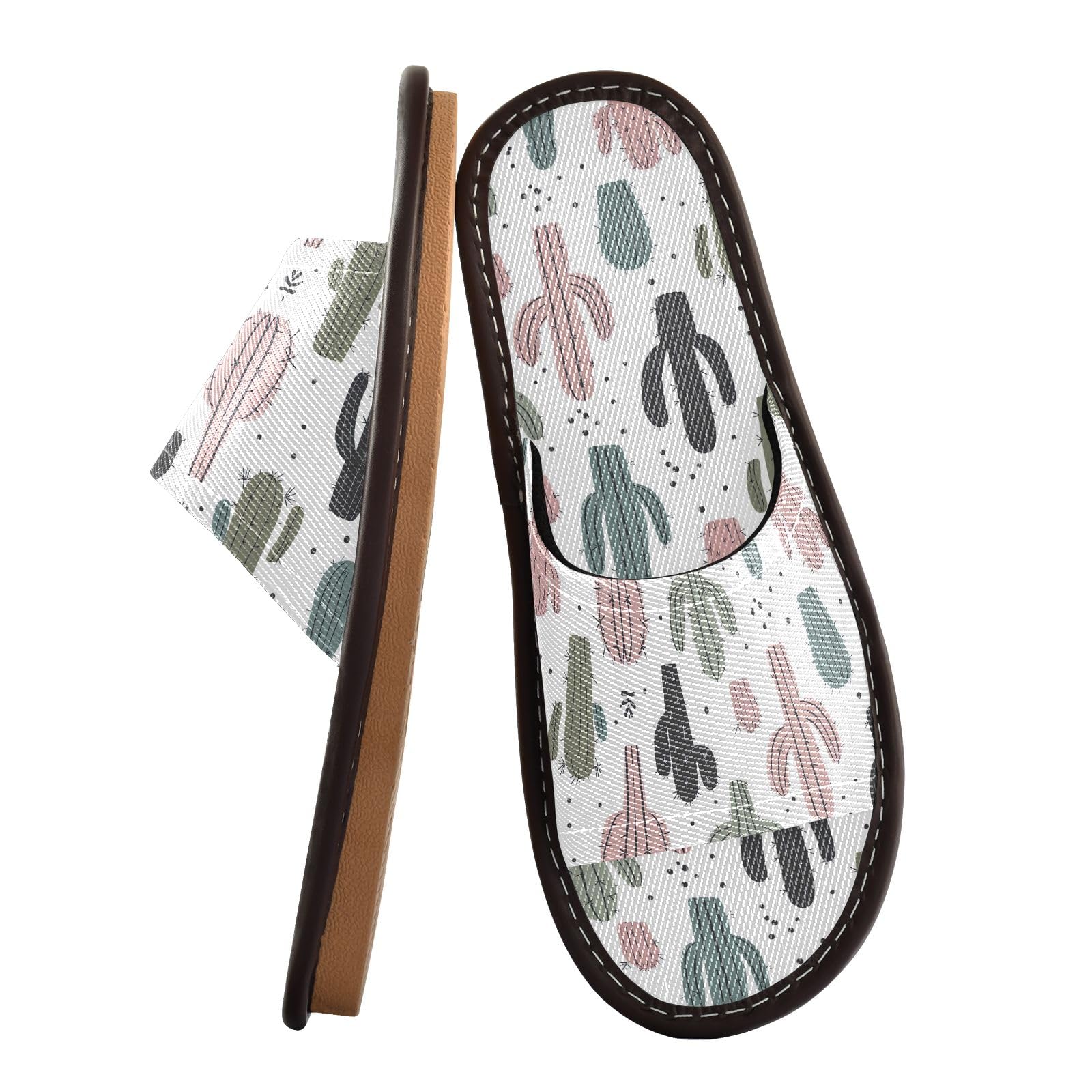 CHIFIGNO Women Cool Anti-skid Slip-on Spa Shoes for Bathroom and Hotel Size 8-8.5