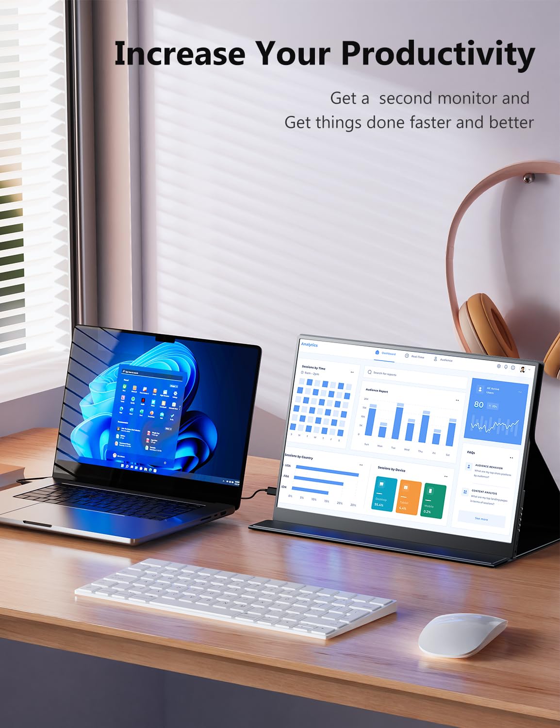 Portable LCD Monitor, 14" 2K Laptop Screen, Lightweight Dual USB C HDMI Second Gaminig Display with Speakers, Travel Monitor for PS4/5 Xbox Switch MAC PC Phone 15 71Xf9batTRL. SL1500