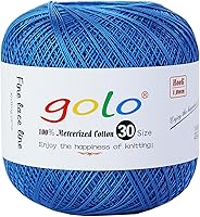 Vista 127 de Golo - Hilo de ganchillo tamaño 30, hilo de colores para hacer encaje 310