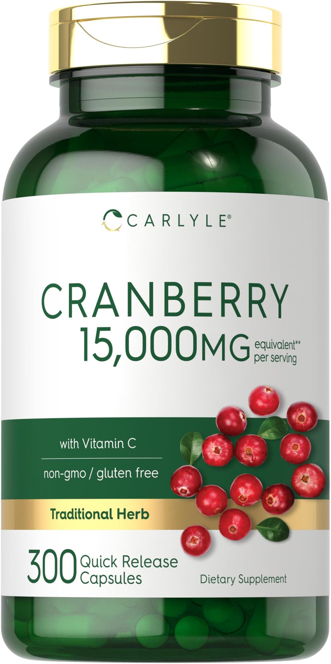 Cranberry Capsules with Vitamin C | 300 Pills