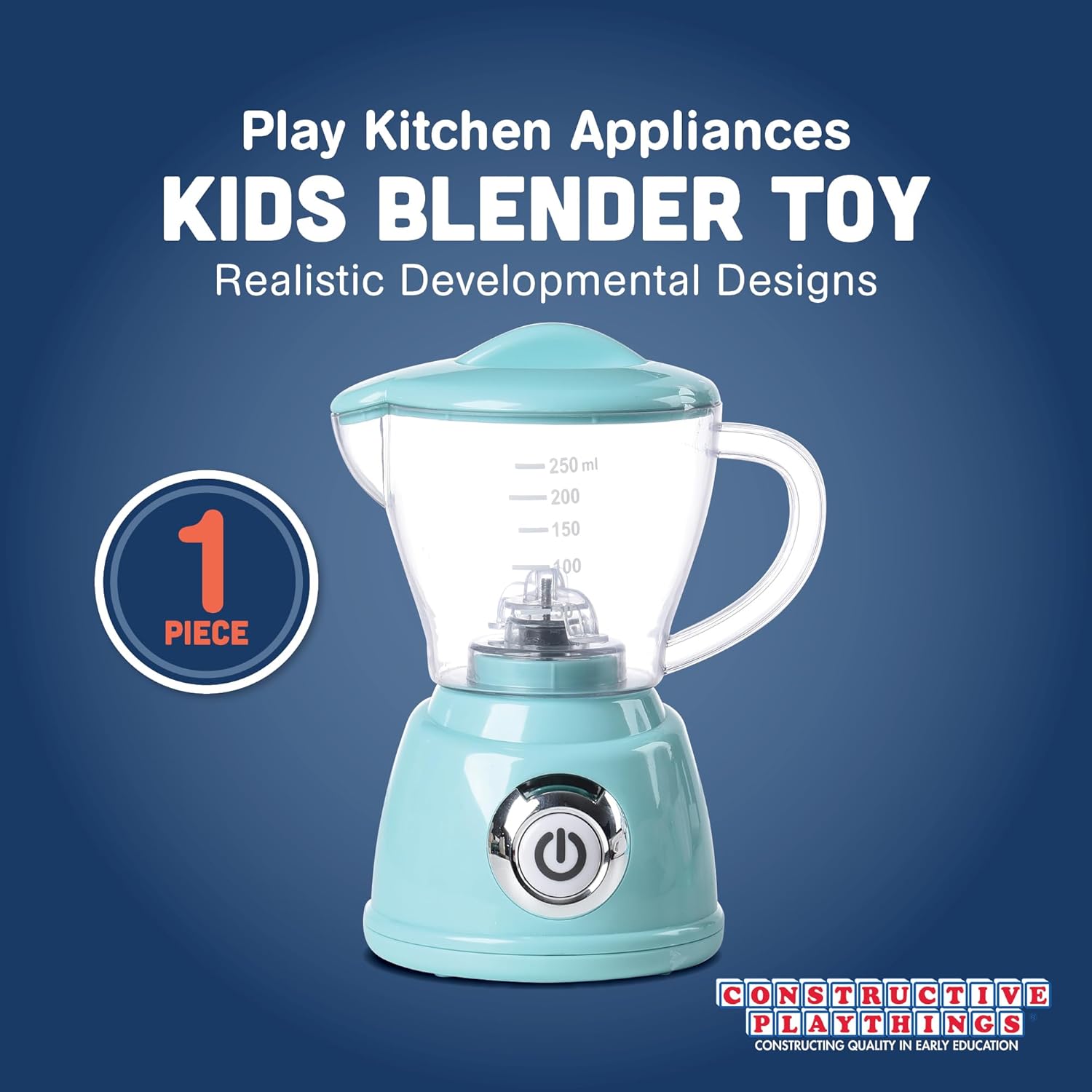 Constructive Playthings Toy Blender for Imaginative Play, Kitchen Appliances Learning Toy for Children Ages 3+